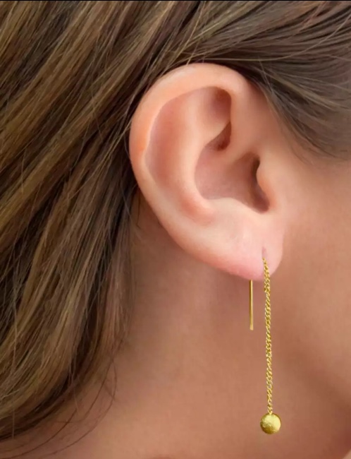 555ジュエリー ゴールド ハンギングピアス